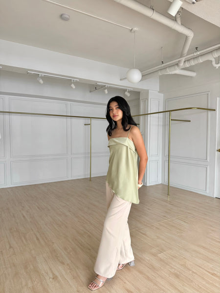 Penelope silk top (AVOCADO)