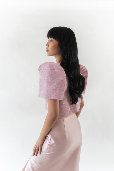 Maria top (MAUVE EMBOSSED)