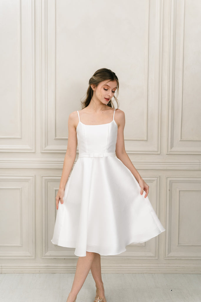 Ligaya midi dress (WHITE)