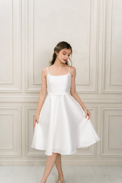 Ligaya midi dress (WHITE)