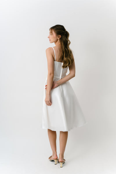 Ligaya midi dress (WHITE)