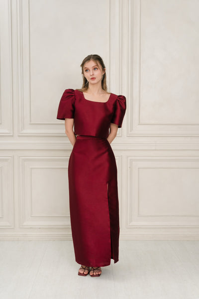 Dalisay skirt (MAROON)