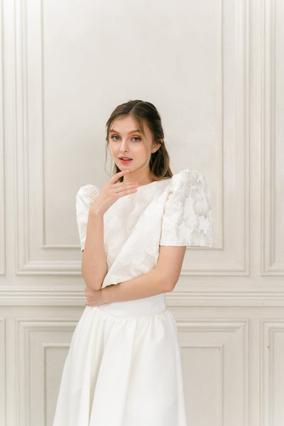 Milla top (IVORY FLORAL)
