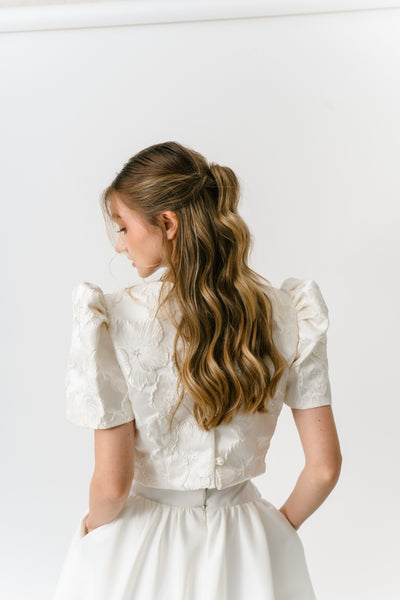 Milla top (IVORY FLORAL)