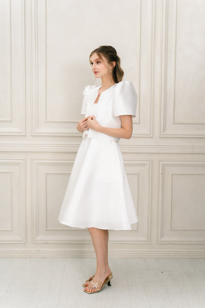 Ligaya midi dress (WHITE)