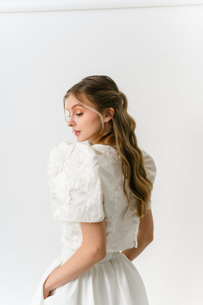 Milla top (IVORY FLORAL)
