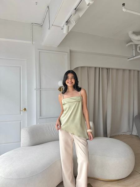 Penelope silk top (AVOCADO)