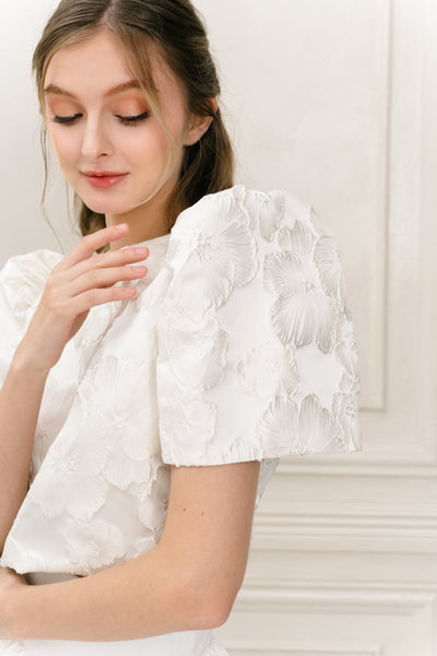 Milla top (IVORY FLORAL)
