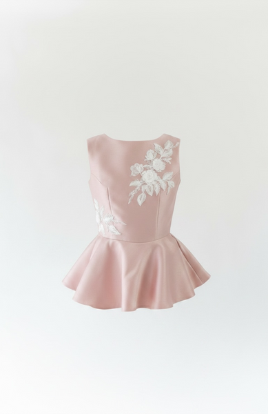 Yumi top (BLUSH with Embroidery)