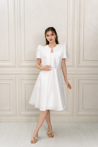 Ligaya midi dress (WHITE)