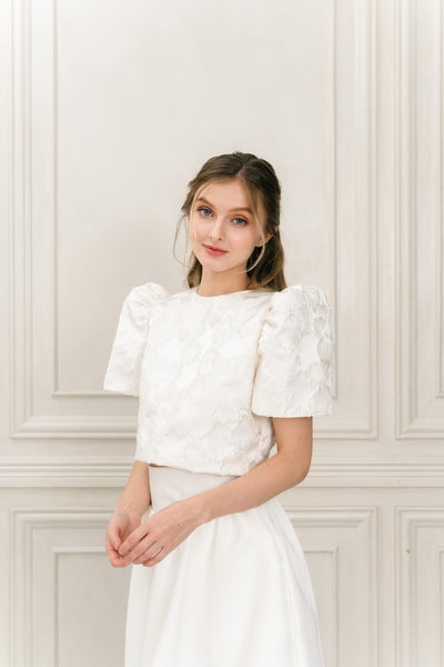 Milla top (IVORY FLORAL)