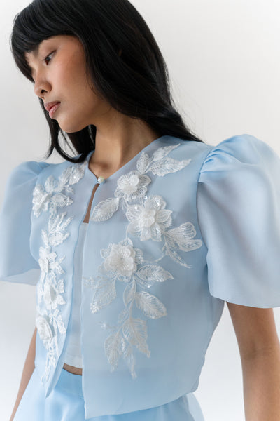 Cristina blazer (POWDER BLUE with Embroidery)