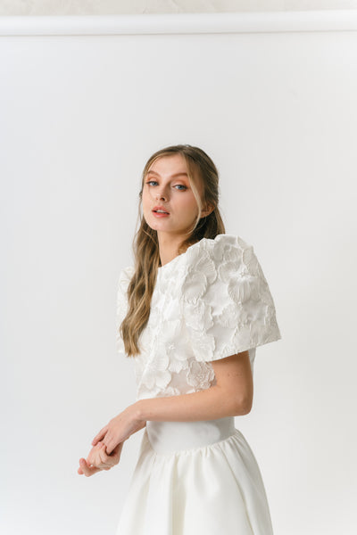Milla top (IVORY FLORAL)