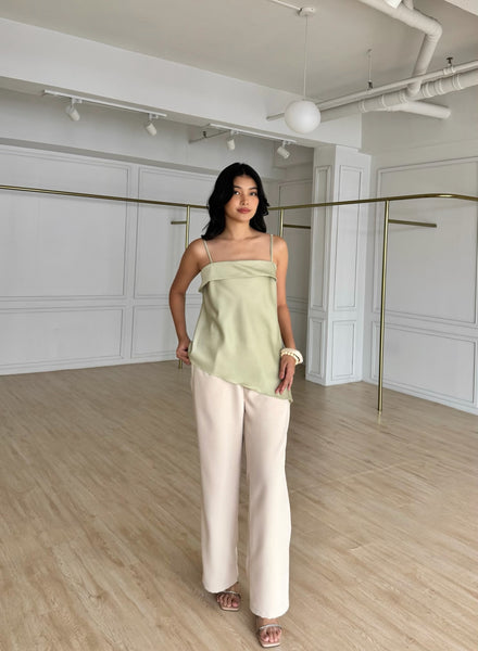 Penelope silk top (AVOCADO)