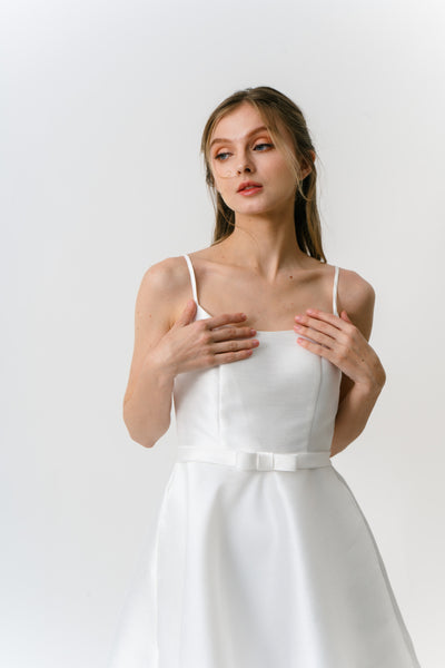 Ligaya midi dress (WHITE)