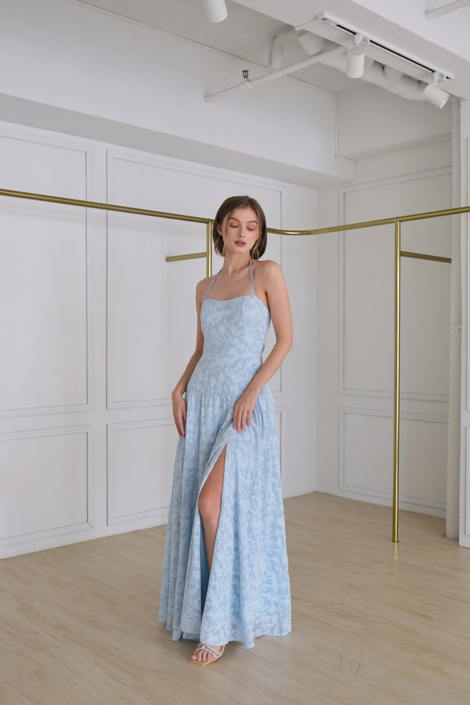 Sofia dress (POWDER BLUE FLORAL) Suzy Clothing Sofia dress (POWDER BLUE FLORAL) Suzy Clothing