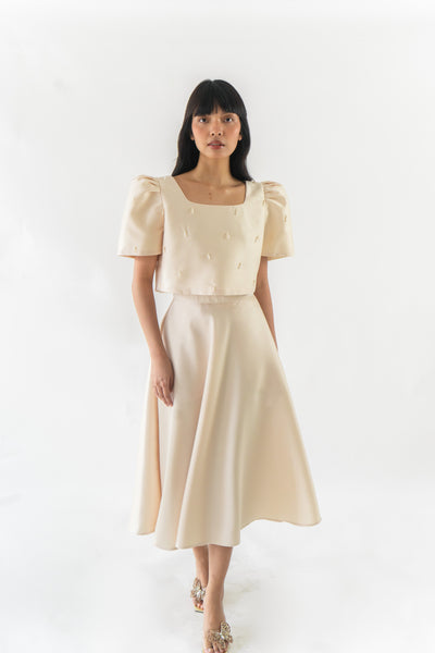 Leonor top with Teardrop pearl beadwork (PRE-ORDER in 5 colors)
