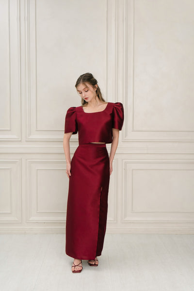 Dalisay skirt (MAROON)