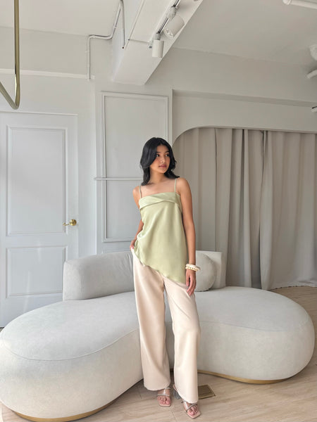 Penelope silk top (AVOCADO)