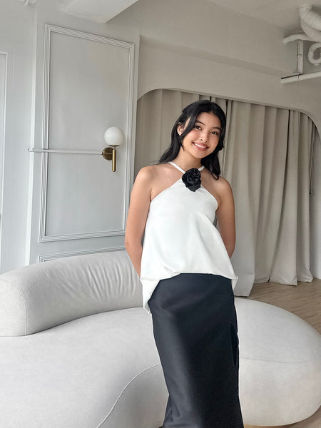 Juliana silk top (WHITE)