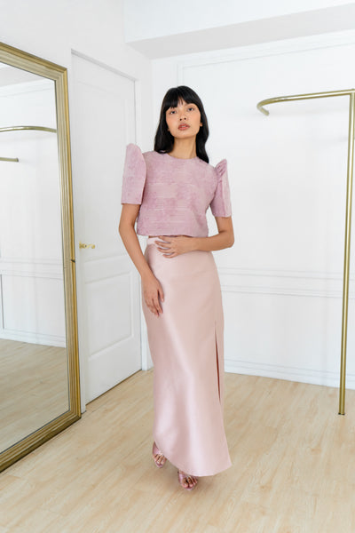 Maria top (MAUVE EMBOSSED)