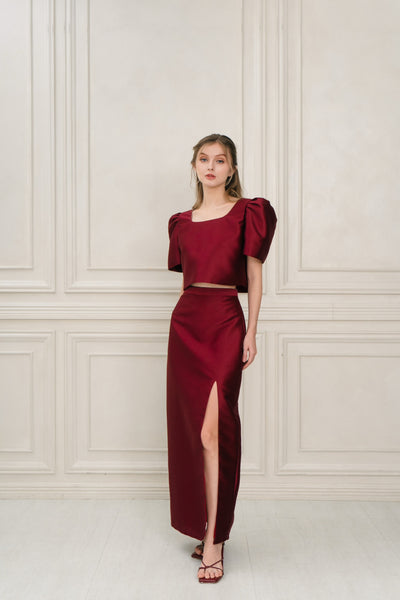 Dalisay skirt (MAROON)