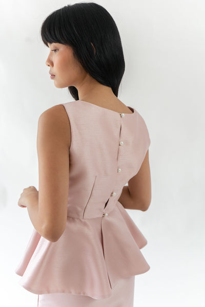 Yumi top (BLUSH with Embroidery)