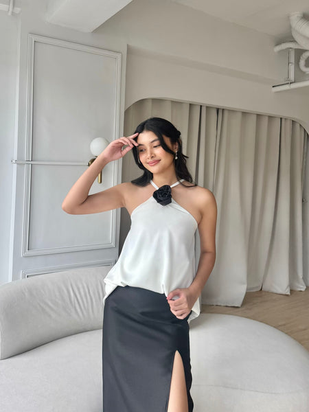 Juliana silk top (WHITE)