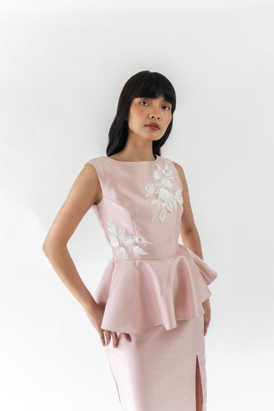 Yumi top (BLUSH with Embroidery)