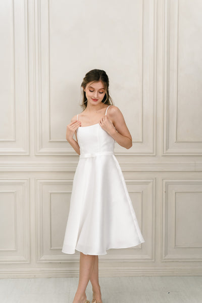 Ligaya midi dress (WHITE)