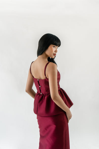 Gloria top (MAROON)