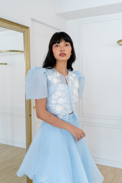 Cristina blazer (POWDER BLUE with Embroidery)