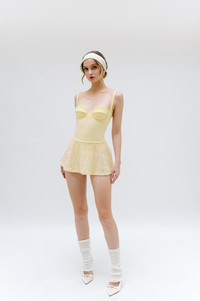 Dahlia Swim Dress (Butter Yellow)