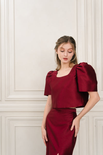 Leonor top (MAROON)