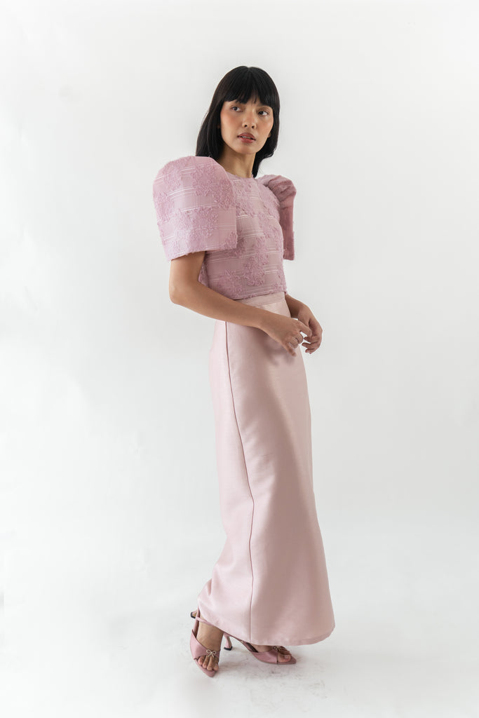 Maria top (MAUVE EMBOSSED)