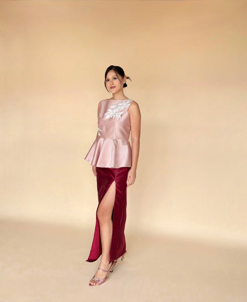 Dalisay skirt (MAROON)