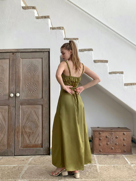 Bernadette maxi dress (OLIVE GREEN)