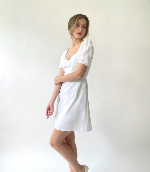 Irene linen dress (WHITE)