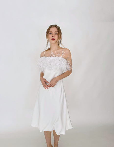 Dominique silk dress (IVORY | PRE-ORDER)
