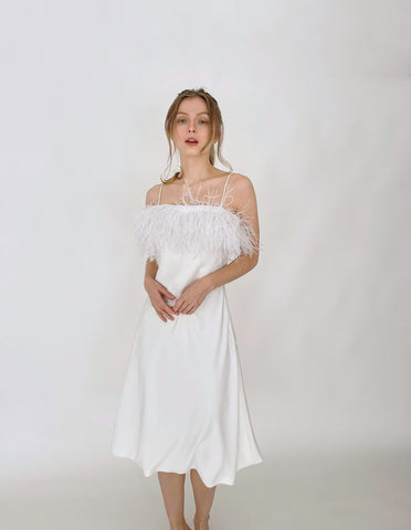 Dominique silk dress (IVORY | PRE-ORDER)