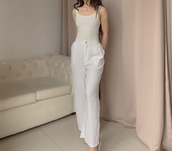 Camila linen pants (WHITE)