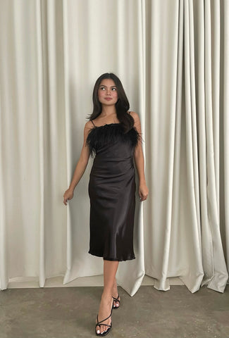 Dominique Silk Dress (BLACK | PRE-ORDER)