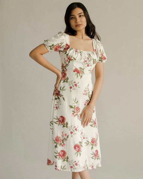 Marcella dress (WHITE FLORAL)