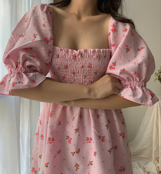 Cleo Gingham dress (Pink)