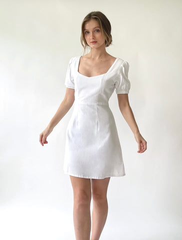 Irene linen dress (WHITE)